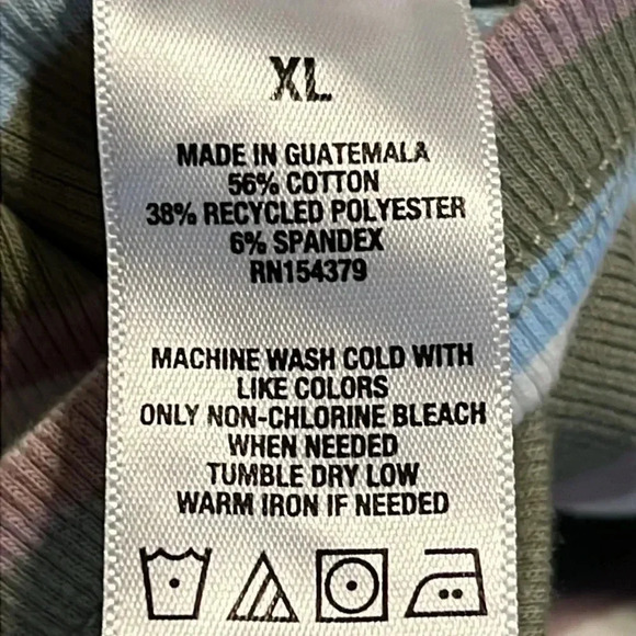 Juinors Aeropostale NWT XL striped‎ grn blue white purple halter top - Picture 6 of 7